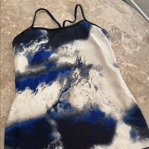 lululemon athletica Blue & White Abstract Spaghetti-Strap Camisole